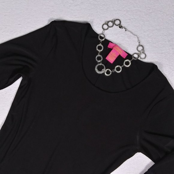 Catherine Malandrino Black Dress w/ Flared Sleeves - Picture 3 of 13